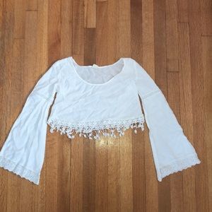 Nasty Gal bell sleeved boho top